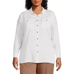 Women's Plus Size Indigo TENCEL™ Fiber Shirt
