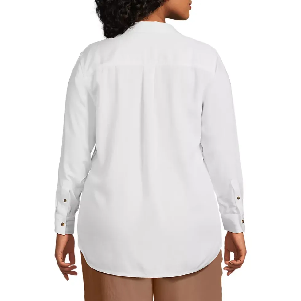 Women's Plus Size Indigo TENCEL™ Fiber Shirt