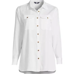 Women's Plus Size Indigo TENCEL™ Fiber Shirt