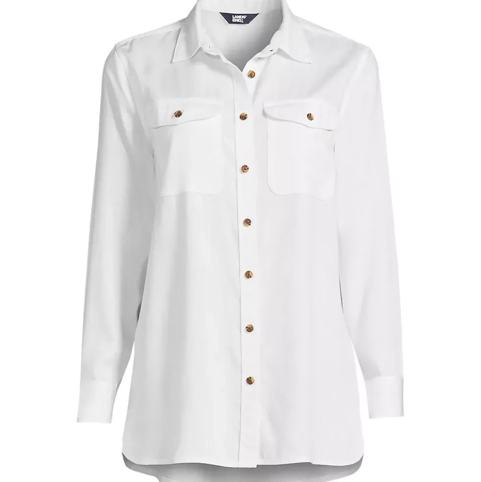Women's Plus Size Indigo TENCEL™ Fiber Shirt