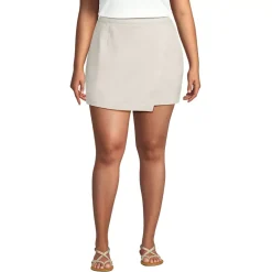 Women's Plus Size Lightweight Denim Above the Knee Skort