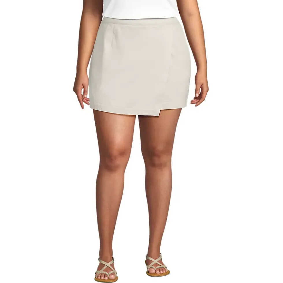 Women's Plus Size Lightweight Denim Above the Knee Skort