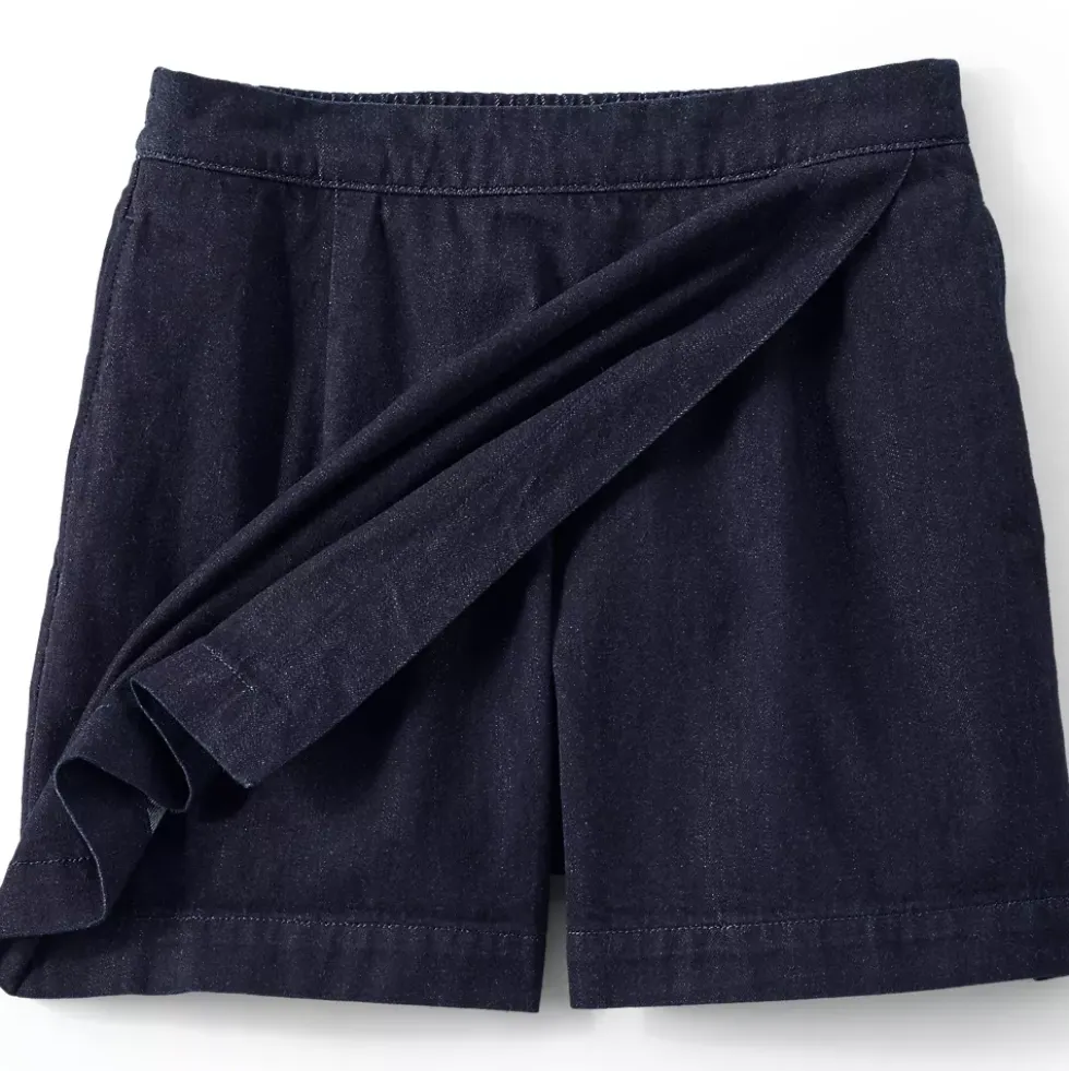 Women's Plus Size Lightweight Denim Above the Knee Skort