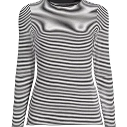 Women's Plus Size Lightweight Jersey Skimming Long Sleeve Crew Neck T-shirt
