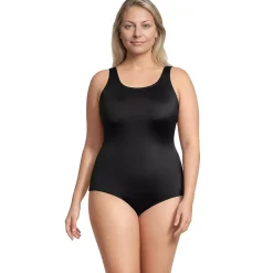 Women's Plus Size Mastectomy Scoop Neck Tugless One Piece Swimsuit