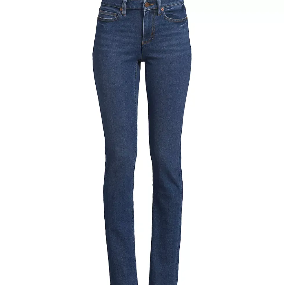 Women's Plus Size Mid Rise Straight Leg Jeans