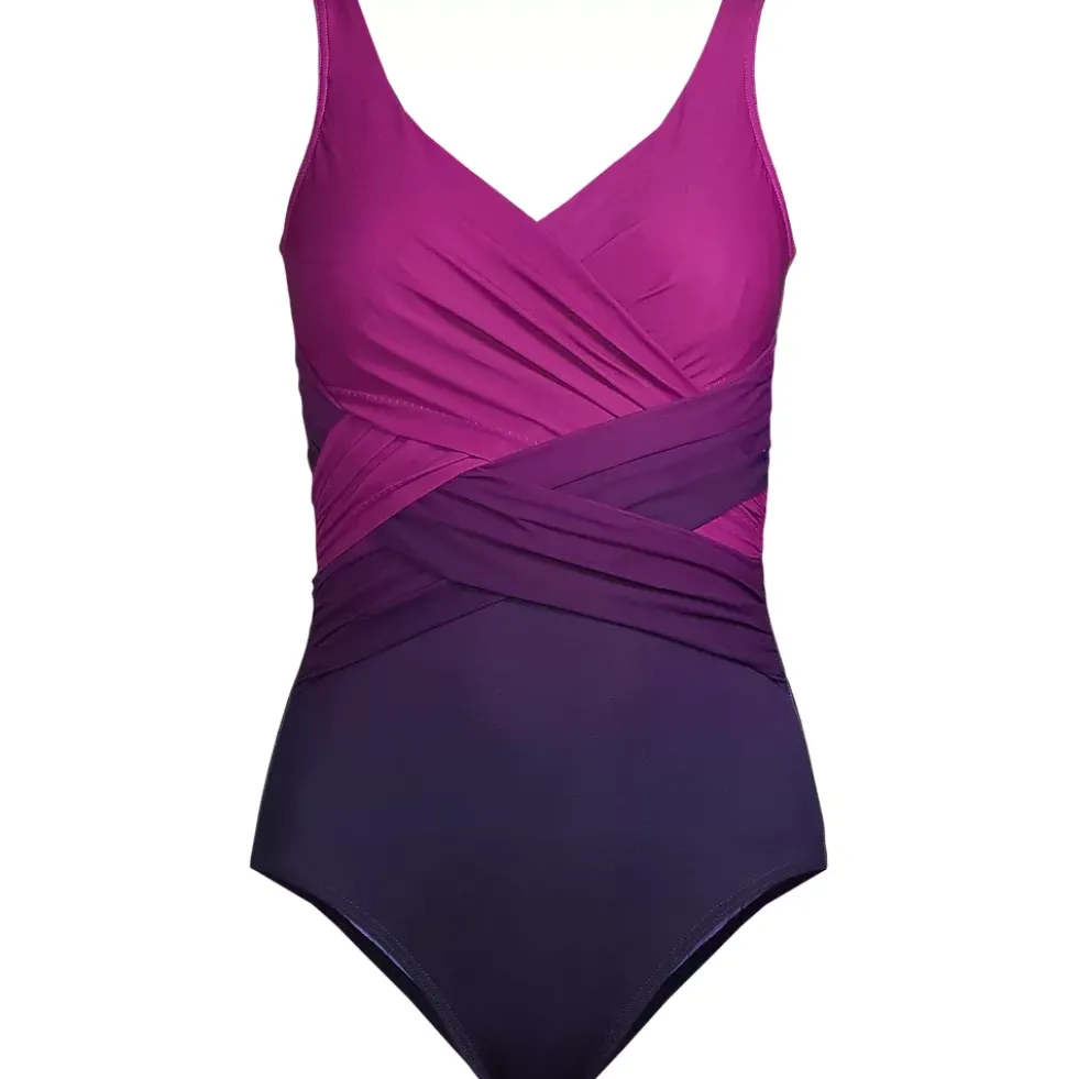 Women's Plus Size New SlenderSuit Wrap One Piece Swimsuit