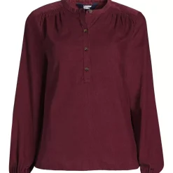 Women's Plus Size Pinwale Cord Smocked Popover Shirt
