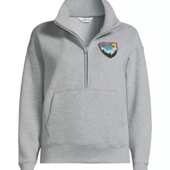 Women's Plus Size Relaxed Serious Sweats Long Sleeve 1/2 Zip Sweatshirt