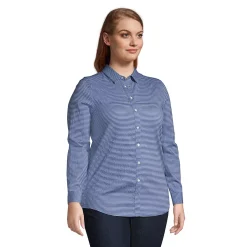 Women's Plus Size Reversible Boyfriend Fit Long Sleeve Tunic Top