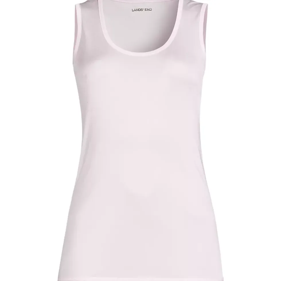 Women's Plus Size Silk Interlock Thermal Long Underwear Base Layer Tank Top
