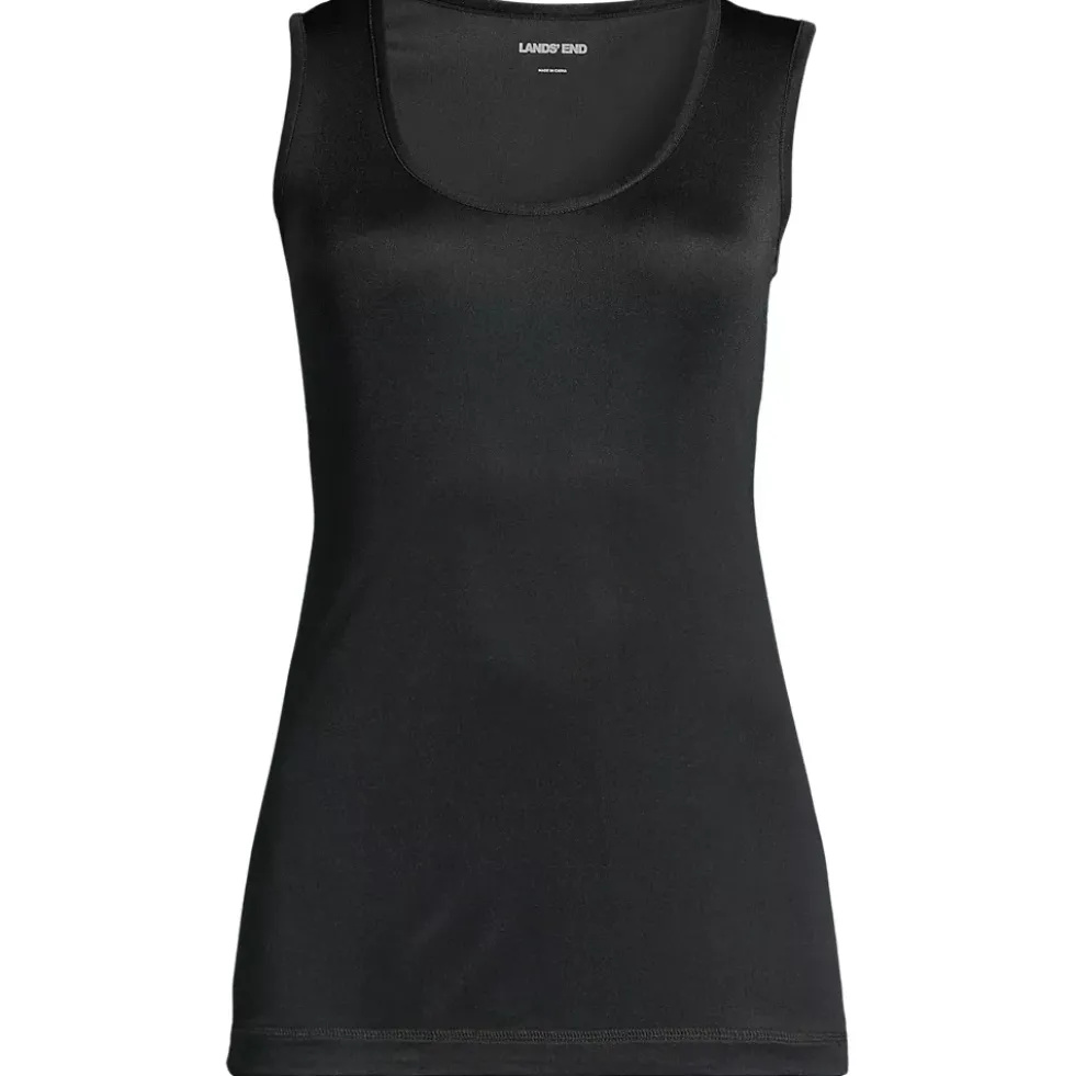 Women's Plus Size Silk Interlock Thermal Long Underwear Base Layer Tank Top