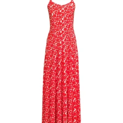 Women's Plus Size Silky Knit Godet Maxi Dress