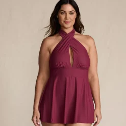 Women's Plus Size SlenderSuit Multi Way Swim Dress One Piece Swimsuit