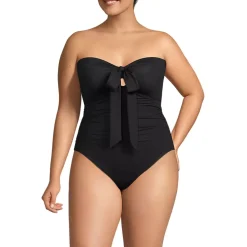 Women's Plus Size SlenderSuit Multi-Way Bandeau High Leg One Piece Swimsuit