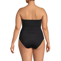 Women's Plus Size SlenderSuit Multi-Way Bandeau High Leg One Piece Swimsuit