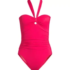 Women's Plus Size SlenderSuit Multi-Way Bandeau High Leg One Piece Swimsuit