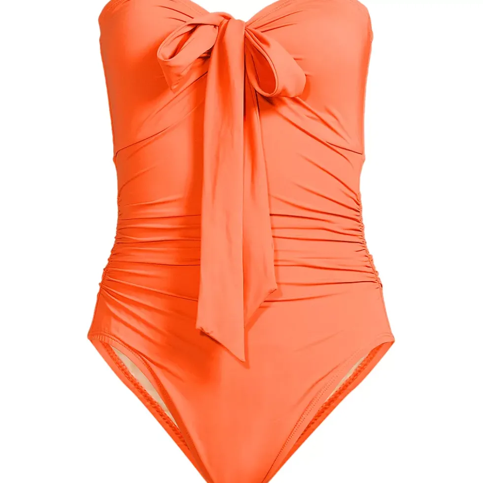 Women's Plus Size SlenderSuit Multi-Way Bandeau High Leg One Piece Swimsuit