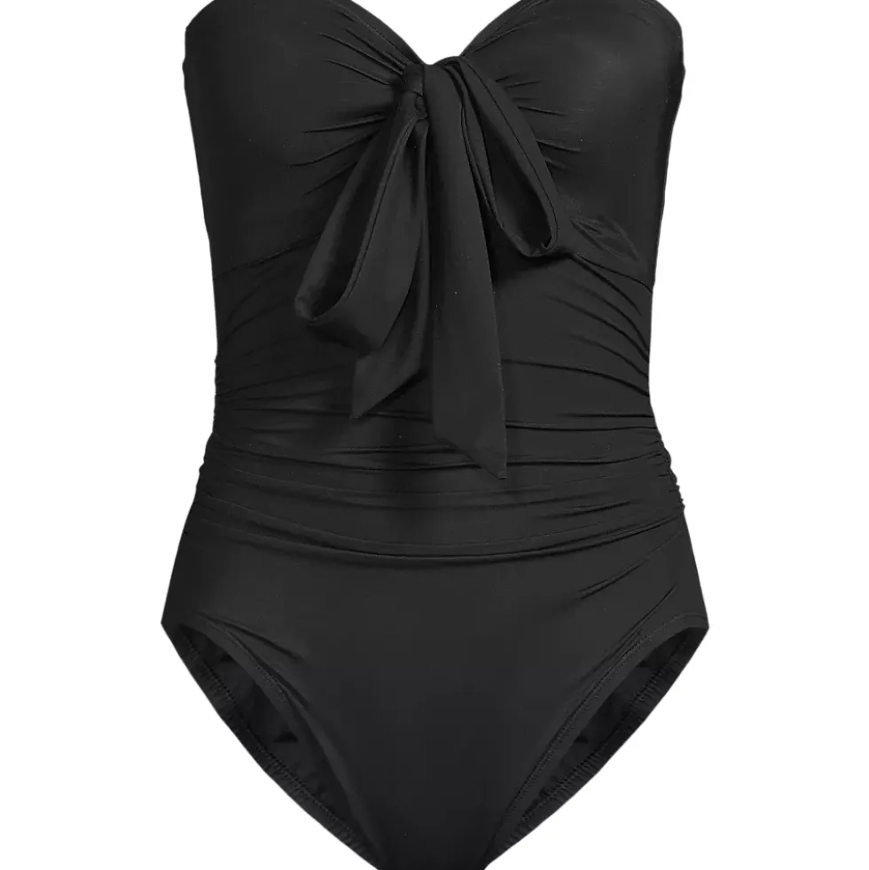 Women's Plus Size SlenderSuit Multi-Way Bandeau High Leg One Piece Swimsuit