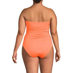 Women's Plus Size SlenderSuit Multi-Way Bandeau High Leg One Piece Swimsuit