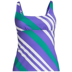 Women's Plus Size Square Neck Underwire Tankini Swimsuit Top