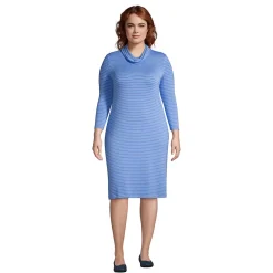 Women's Plus Size Super Soft 3/4 Sleeve Cowl Neck Dress