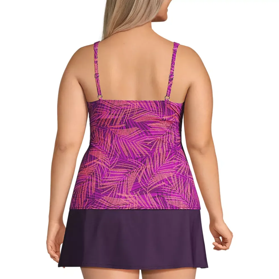 Women's Plus Size Sweetheart Wrap Underwire Tankini Top