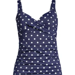 Women's Plus Size Sweetheart Wrap Underwire Tankini Top