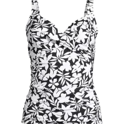 Women's Plus Size Sweetheart Wrap Underwire Tankini Top
