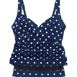 Women's Plus Size Sweetheart Wrap Underwire Tankini Top