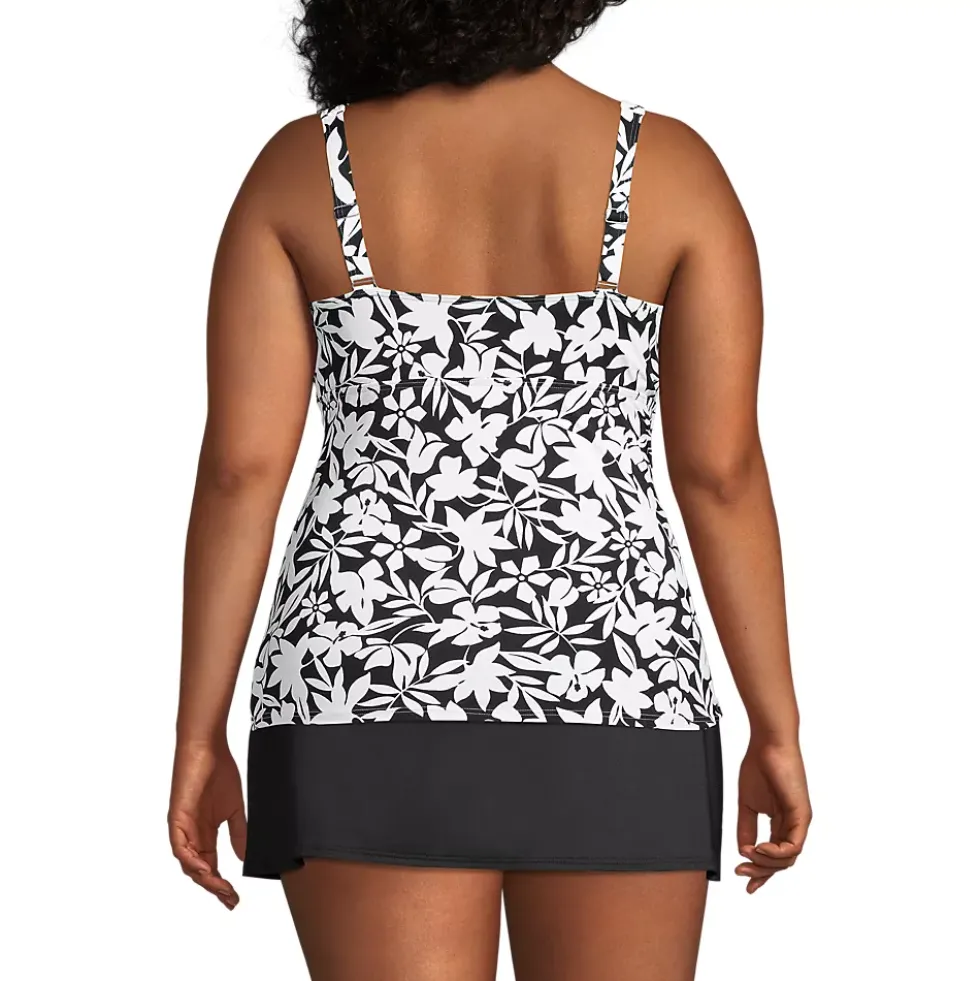 Women's Plus Size Sweetheart Wrap Underwire Tankini Top