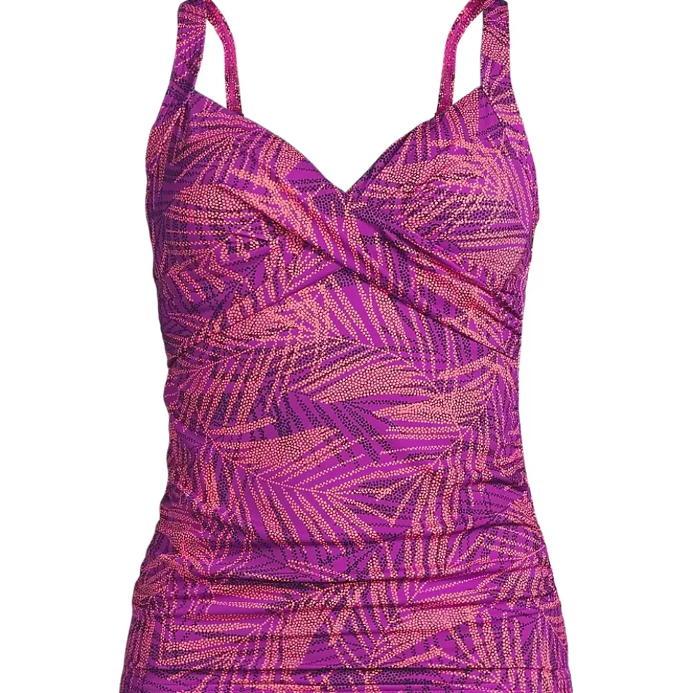 Women's Plus Size Sweetheart Wrap Underwire Tankini Top