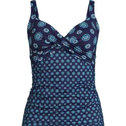 Women's Plus Size Sweetheart Wrap Underwire Tankini Top