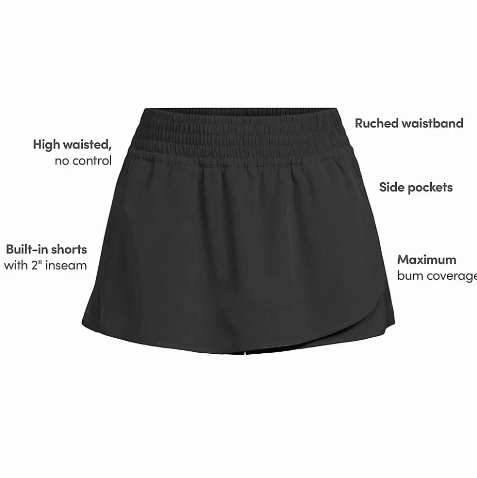 Women's Plus Size Tulip Hem Swim Skort