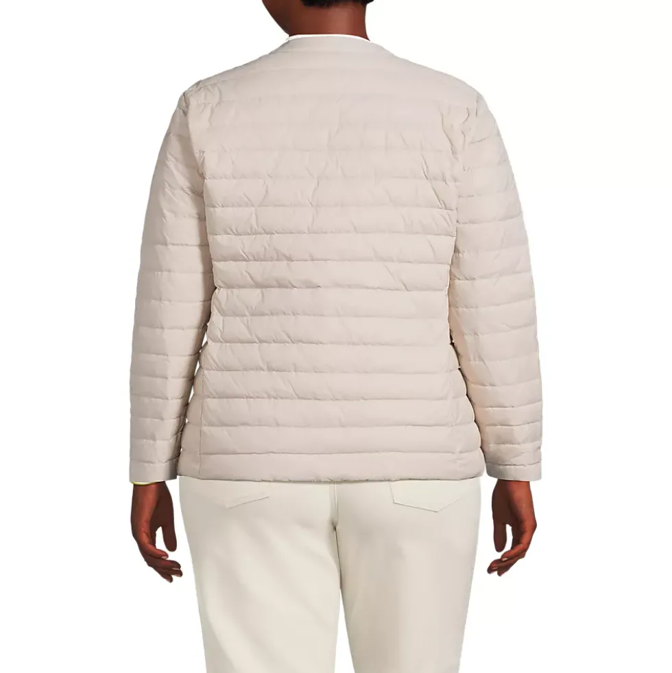 Women's Plus Size Wanderweight Collarless Packable Down Jacket