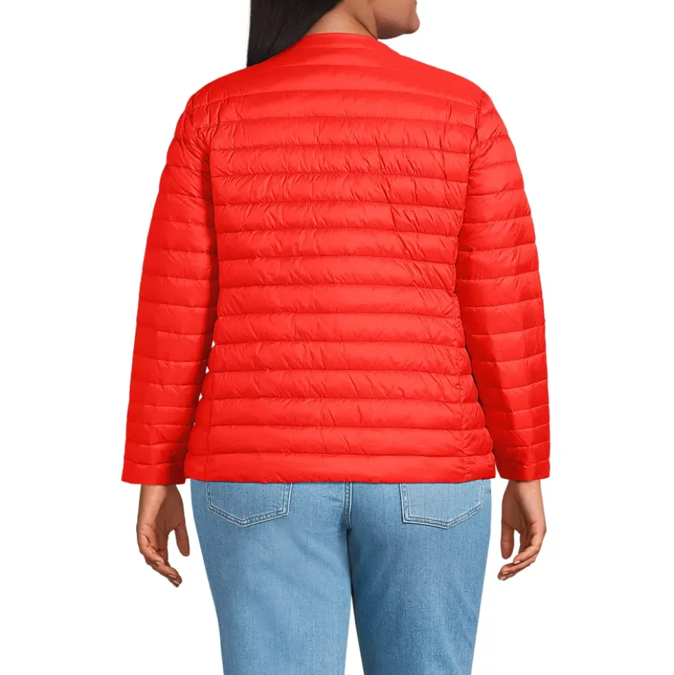 Women's Plus Size Wanderweight Collarless Packable Down Jacket