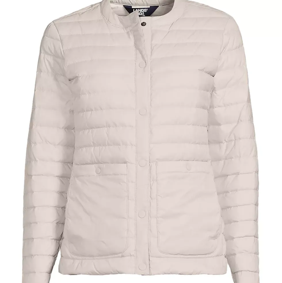 Women's Plus Size Wanderweight Collarless Packable Down Jacket