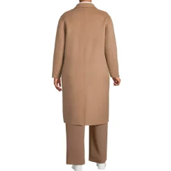 Women's Plus Size Wool Blend Top Coat