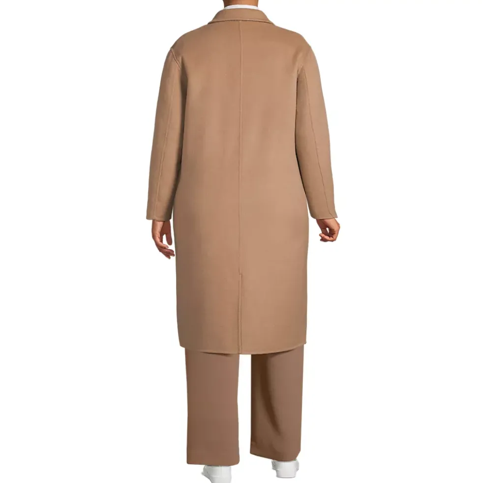 Women's Plus Size Wool Blend Top Coat
