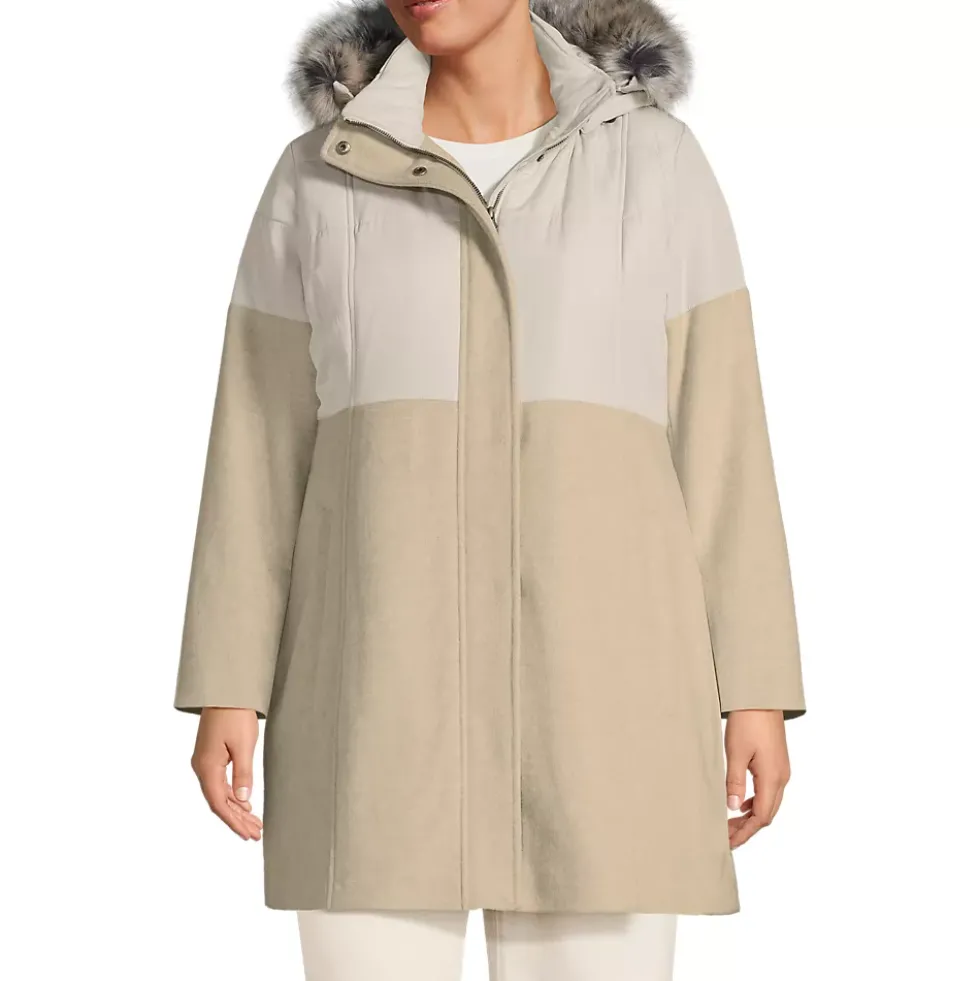 Women's Plus Size Wool Hybrid Coat