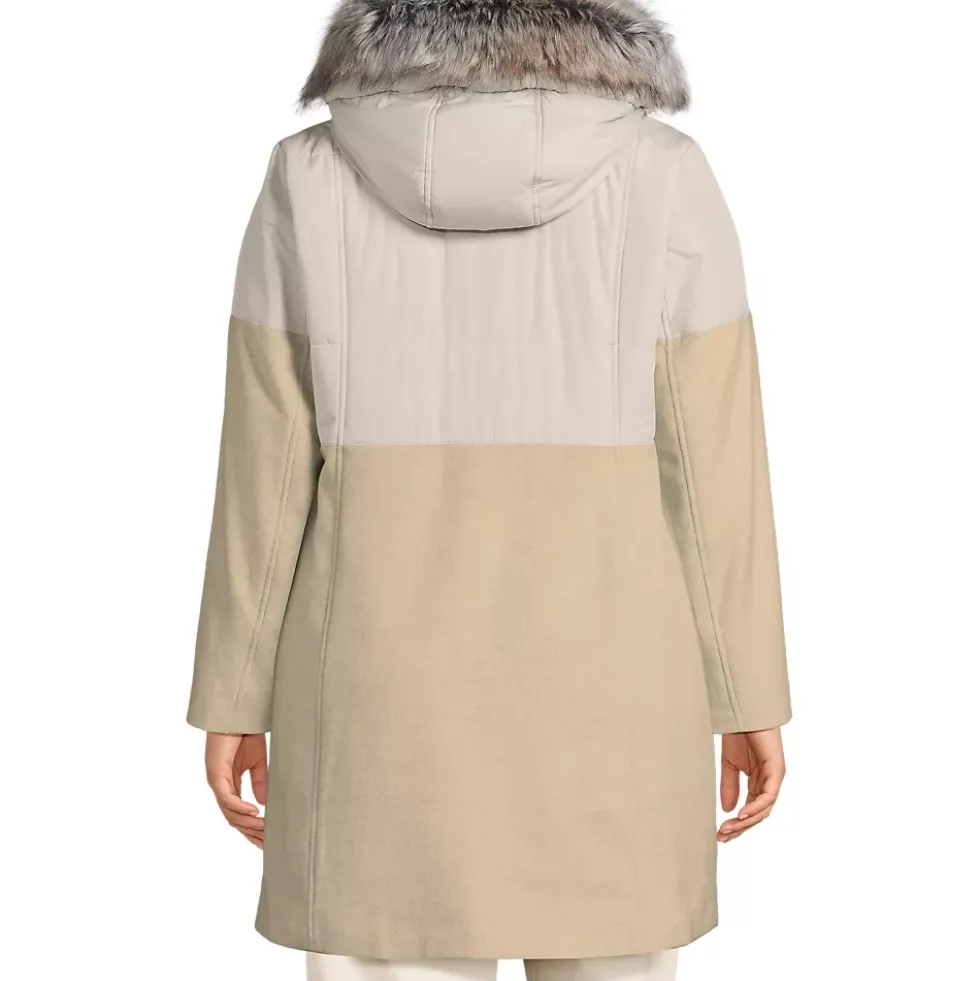 Women's Plus Size Wool Hybrid Coat