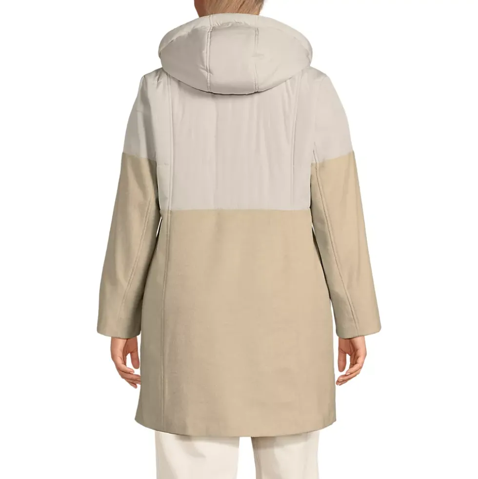 Women's Plus Size Wool Hybrid Coat