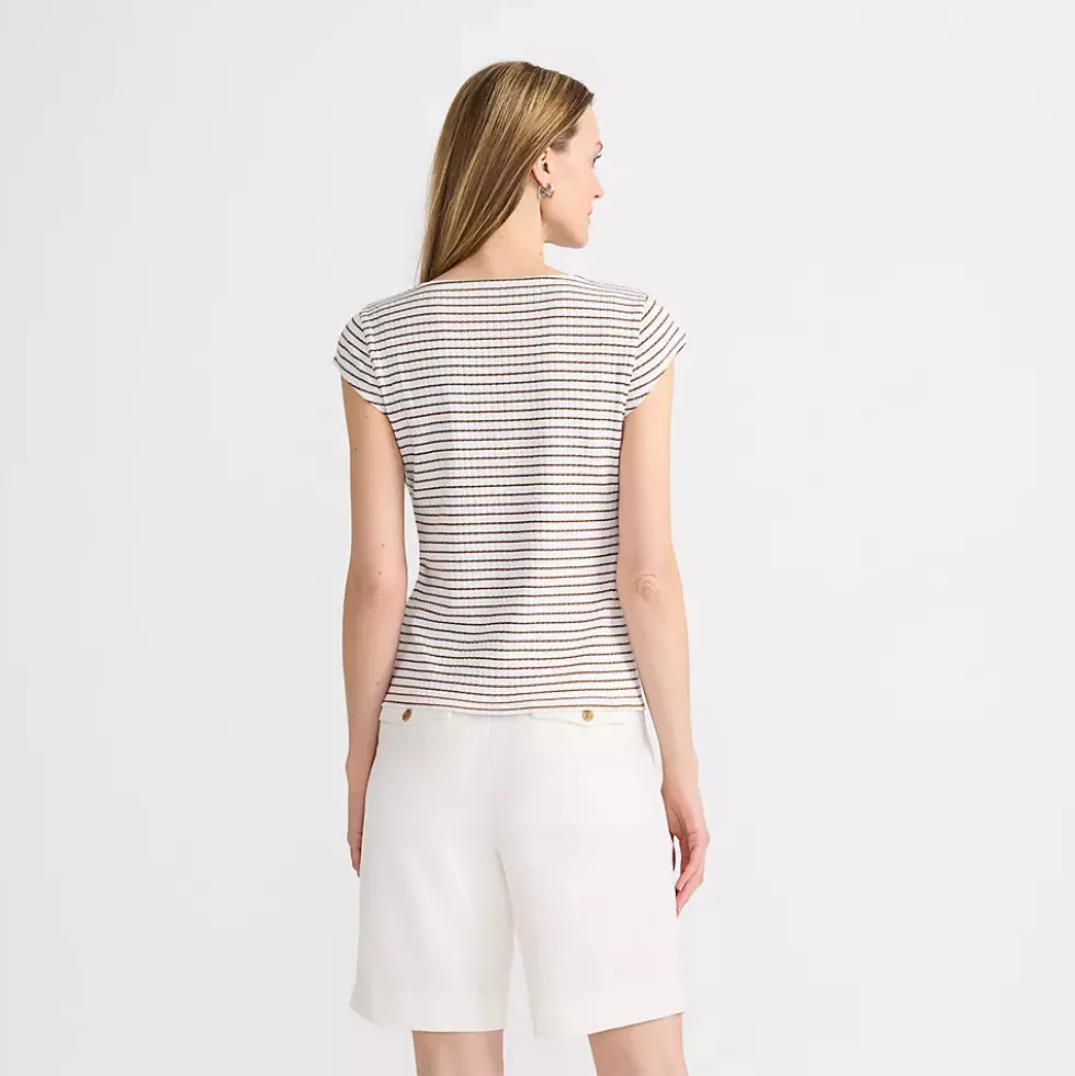 Women's Pointelle Cap Sleeve Top