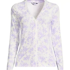 Women's Pointelle Long Sleeve Sleep Cardigan