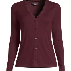 Women's Pointelle Long Sleeve Sleep Cardigan