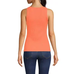 Women's Pointelle Rib UNeck Tank