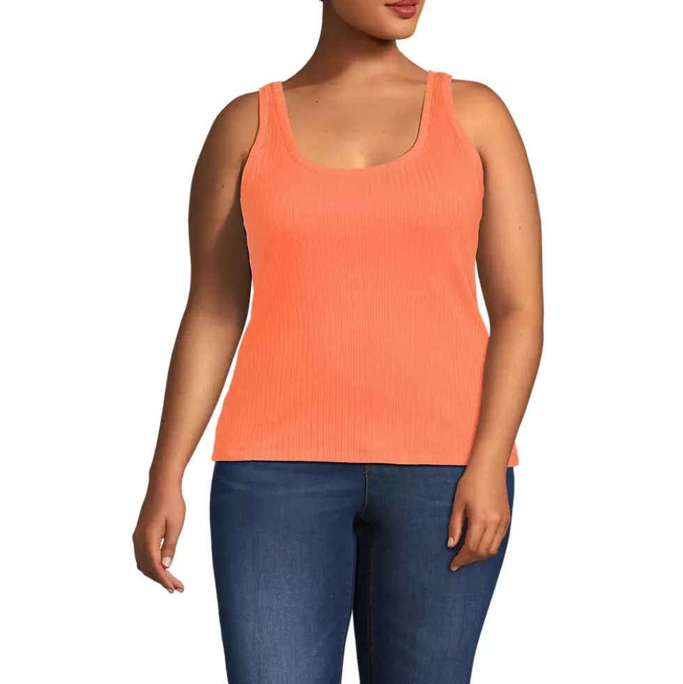 Women's Pointelle Rib UNeck Tank