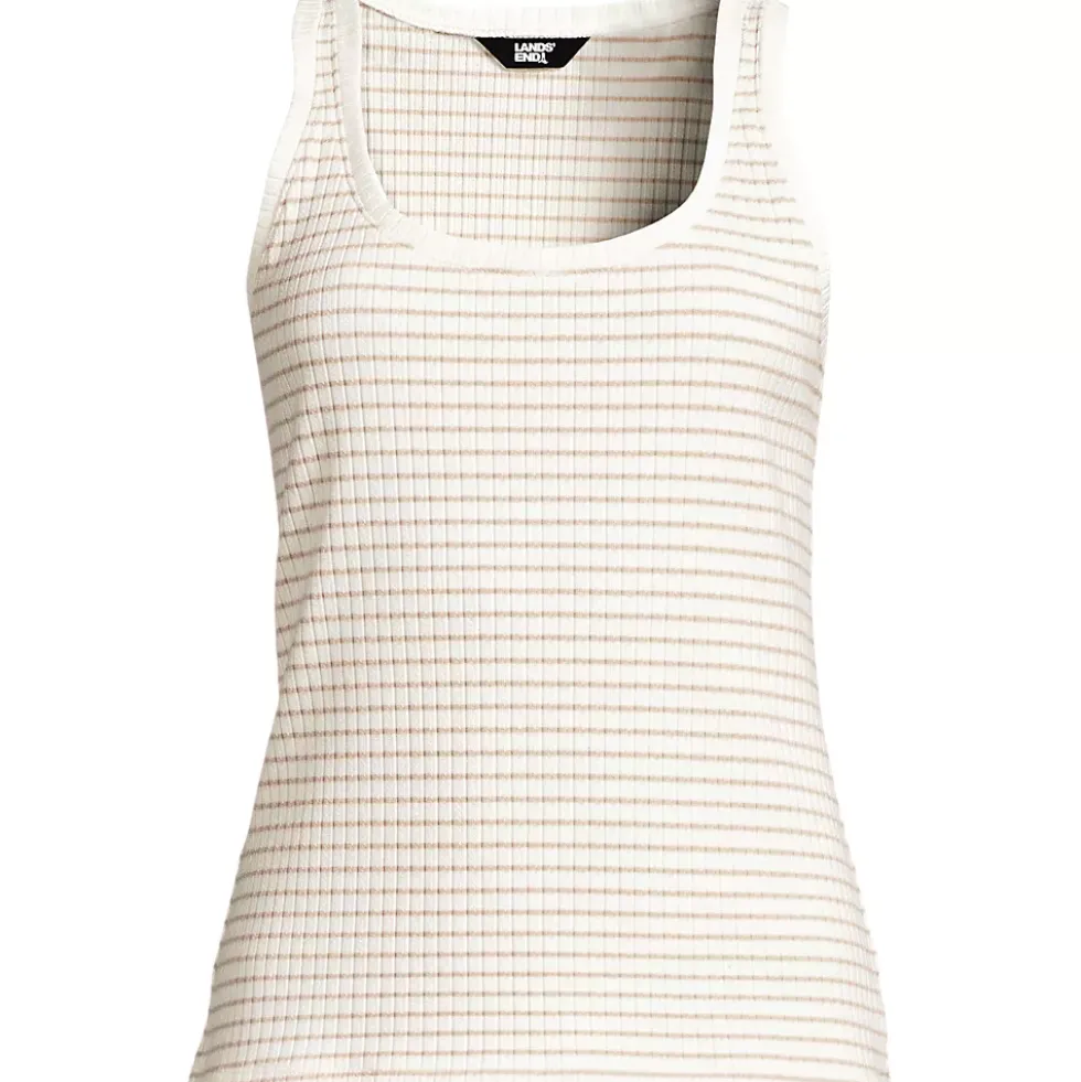 Women's Pointelle Rib UNeck Tank