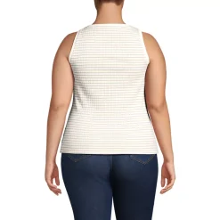 Women's Pointelle Rib UNeck Tank