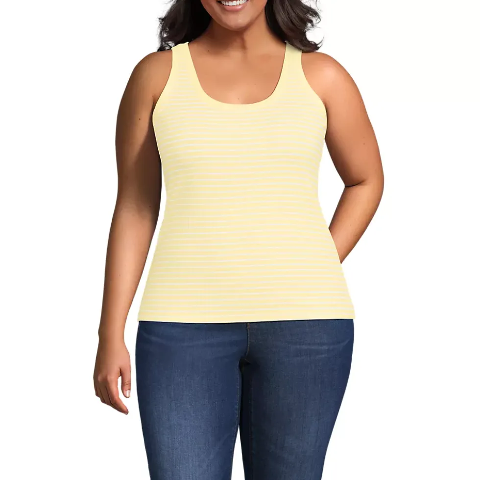 Women's Pointelle Rib UNeck Tank